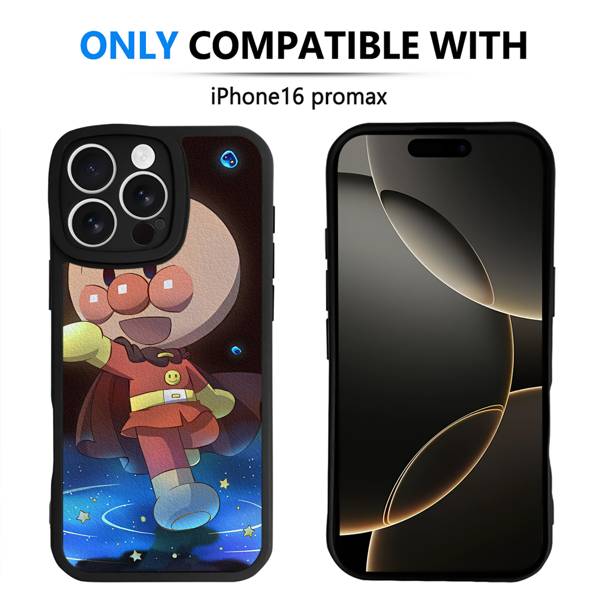 （画像用） アンパンマン Anpanman 【iPhone 16シリーズ対応】シリコンスマホケース（レザー調） 材質：シリコン